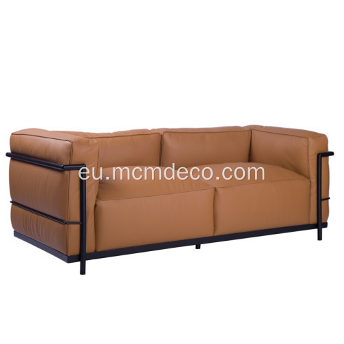 Le Corbusier LC3 Grand Modele bi eserlekuko sofa